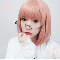 South Korea ulzzang flat mirror Japanese two-dimensional soft sister glasses frame Womens clothing cos net red lower half frame glasses