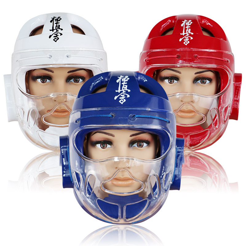 Extremely real taekwondo helmet mask head guard children's karate boxing loose head protective mask actual combat protective gear