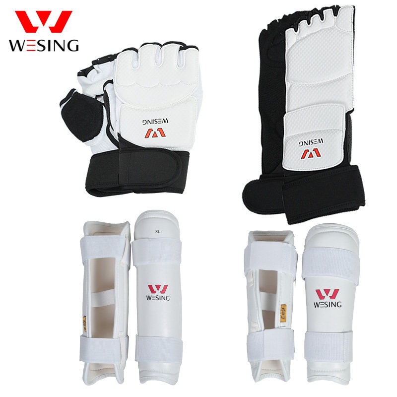 Jiurishan taekwondo hand and foot guard taekwondo training combination set leg guard arm double leaf target guard