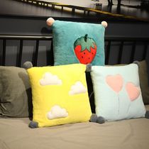 ins Nordic wind pillow cushion office waist pillow nap pillow cute sofa bedroom childrens room balcony bay window