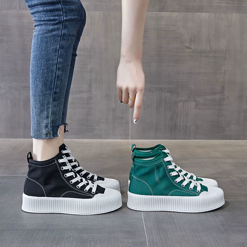 Высокие женские туфли, осень 2021, новые белые туфли, кроссовки, весенне-осенние парусиновые туфли на плоской подошве, популярные летние туфли