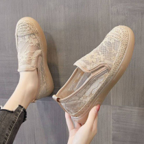 Fisherman Shoes Women 2022 Summer New Women Shoes Sloth a foot pedal uni-shoe little fragrant wind flat-bottomed plain sailing shoes breathable