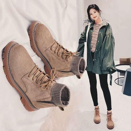 Martens, Tide, универсальные черные короткие сапоги в английском стиле для школьников и студентов, ботинки, 2020, в британском стиле