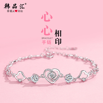 Crystal bracelet female sterling silver ins niche design girlfriends senior sense light luxury jewelry birthday gift for girlfriend