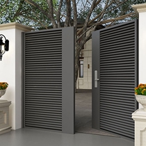 Iron Art Garden Door Stainless Steel Modern Villa Shutters Double Open Yard Household Country Fence Garden Gate
