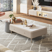 Nordic modern rock plate tea table TV cabinet Composition small family type living room light extravagant and versatile home minimalist tea table table