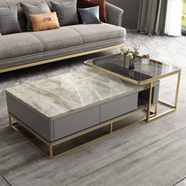 Light Extravagant Tea Table Modern Living Room Home Rectangular telescopic small family of tea table High end tea table TV cabinet Composition