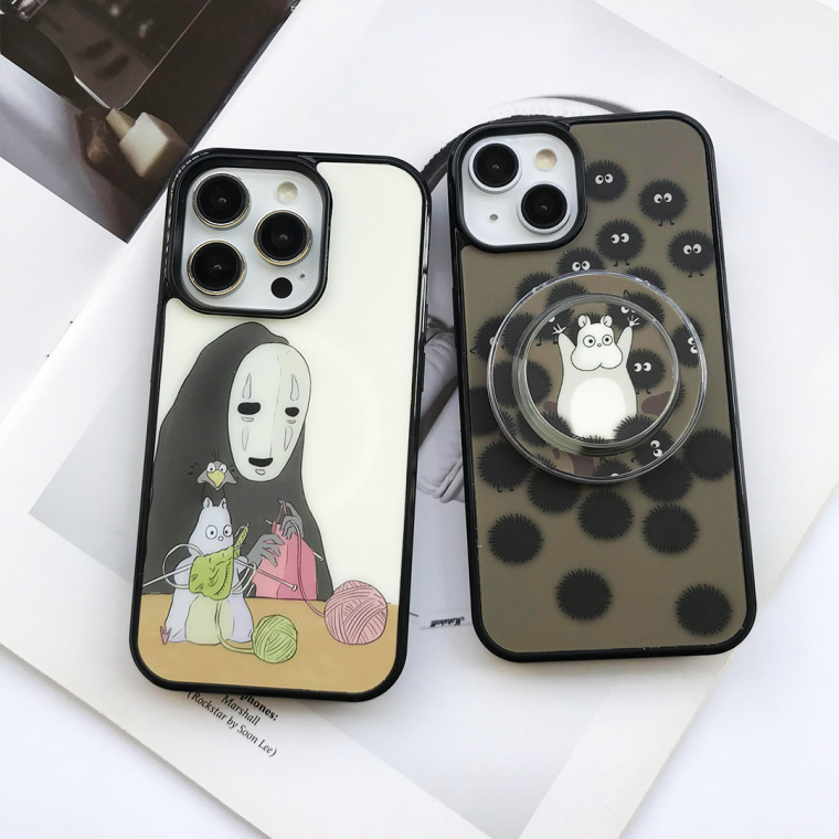 Moomin Cartoon New With Socket Grip Stand 15, 14, 13, 12 iPhone Case