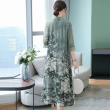 Ципао, платье, летний комплект для матери, 2021 года, китайский стиль