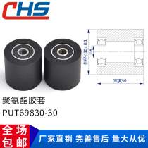 Changsheng PUT69830-30 Rubber-coated double bearing outer polyurethane rubber sleeve bearing wheel Roller conveyor belt pulley