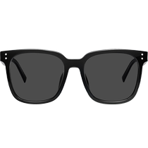 Photochromic black-frame glasses for myopia suitable for women with anti-blue light radiation plain-faced large-frame flat frames for men