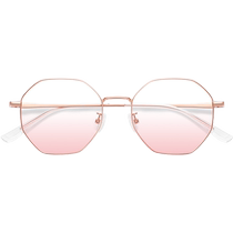 Kagamine blush glasses for women without makeup Japanese style gold wire thin frame flat light anti-blue light radiation eye myopia glasses