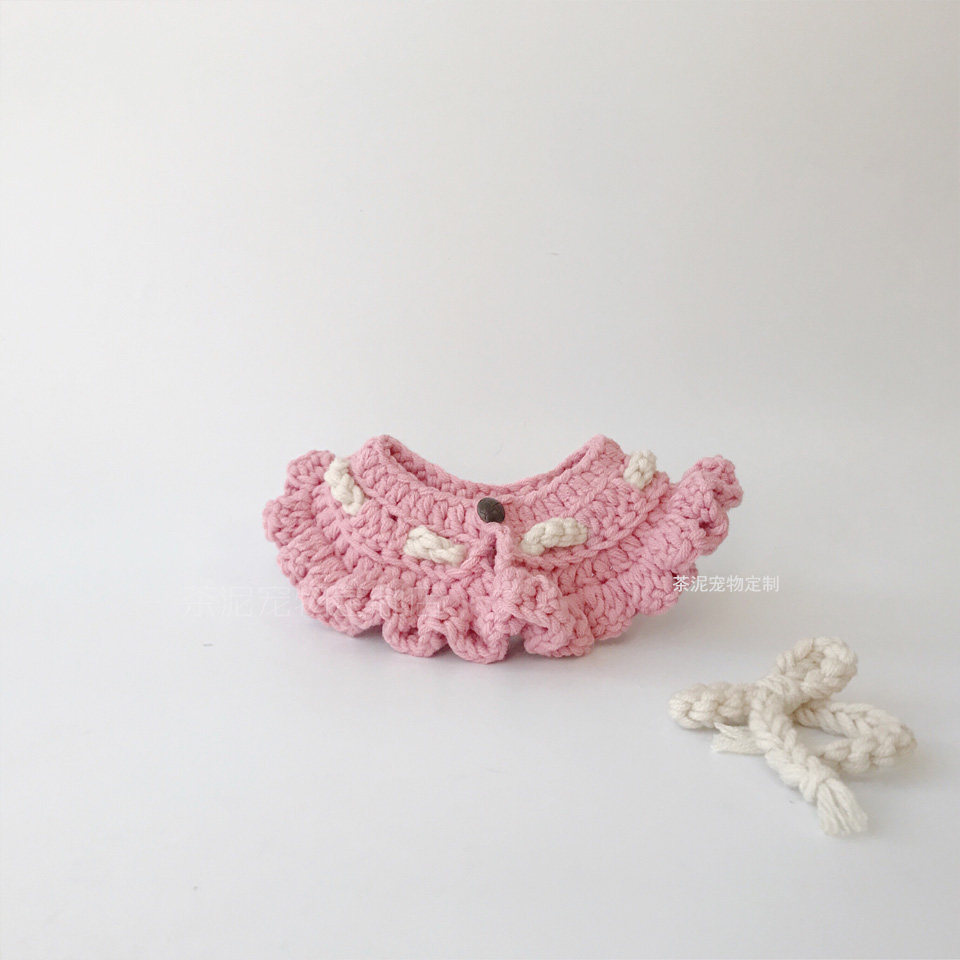 Hand-made custom dog year new dog neck scarf cat saliva towel Teddy scarf neck ring hairless cat accessories