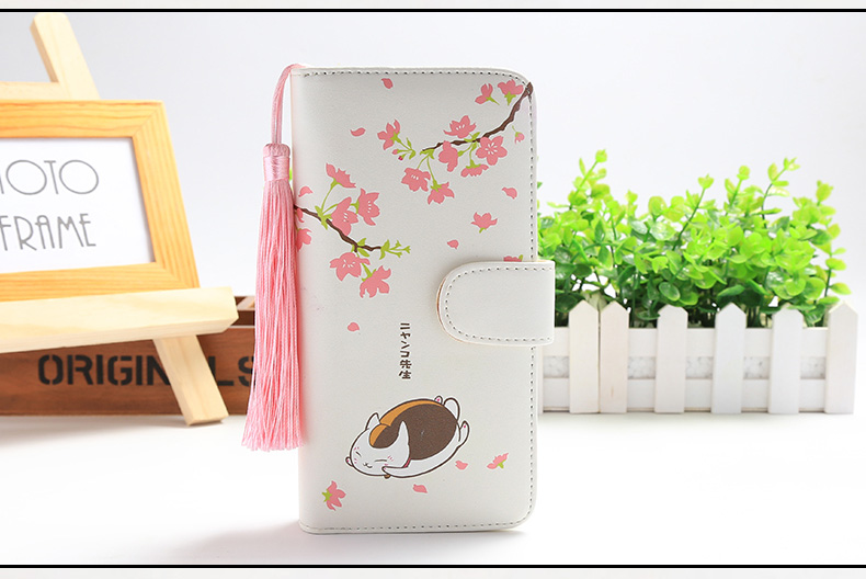 Tài khoản bạn bè Natsume xung quanh mèo giáo viên tại chỗ ví dài Nhật Bản sinh viên dễ thương phim hoạt hình hai nhân dân tệ anime ví hình sticker cute