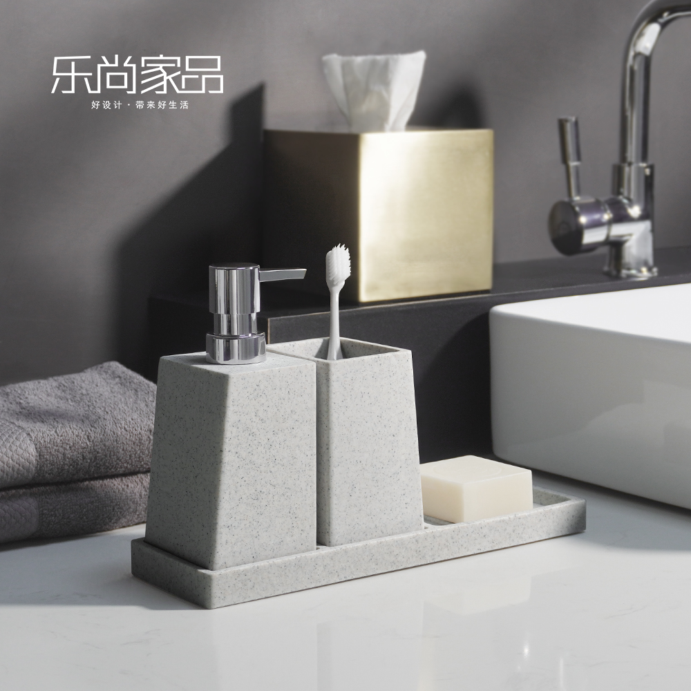 Featured Sandstone Bathroom three sets Bathrooms Bathroom Wash Suit Individuality Creative Home Accessories Accessories Style Board Room Accessories