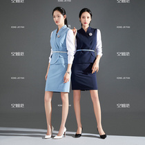 Flight attendant uniform high-end professional suit female autumn temperament fashion vest overalls dress hotel front desk overalls