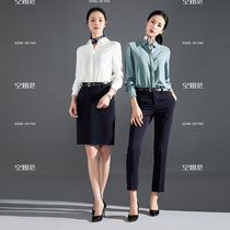 Professional shirt suit women autumn 2021 new long sleeve temperament office worker overalls dress sales department work clothes