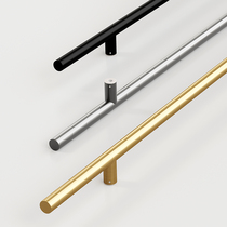 Minimalist stainless steel built-in refrigerator door long handle silver black wardrobe door handle single-sided dishwasher handle