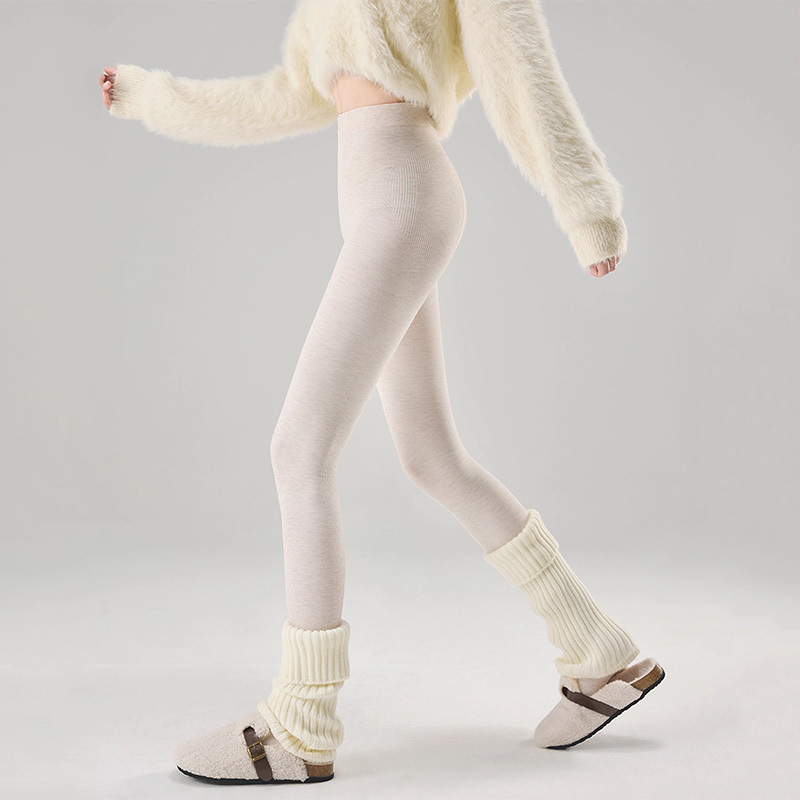 Japanese Noih White Women's Autumn and Winter Fleece-Lined Thick Leggings, Anti-Pilling, Non-Binding, Slight Compression, Slimming Pantyhose Japanese Noih White Women's Autumn and Winter Fleece-Lined Thick Leggings, Anti-Pilling, Non-Binding, Slight Compression, Slimming Pantyhose