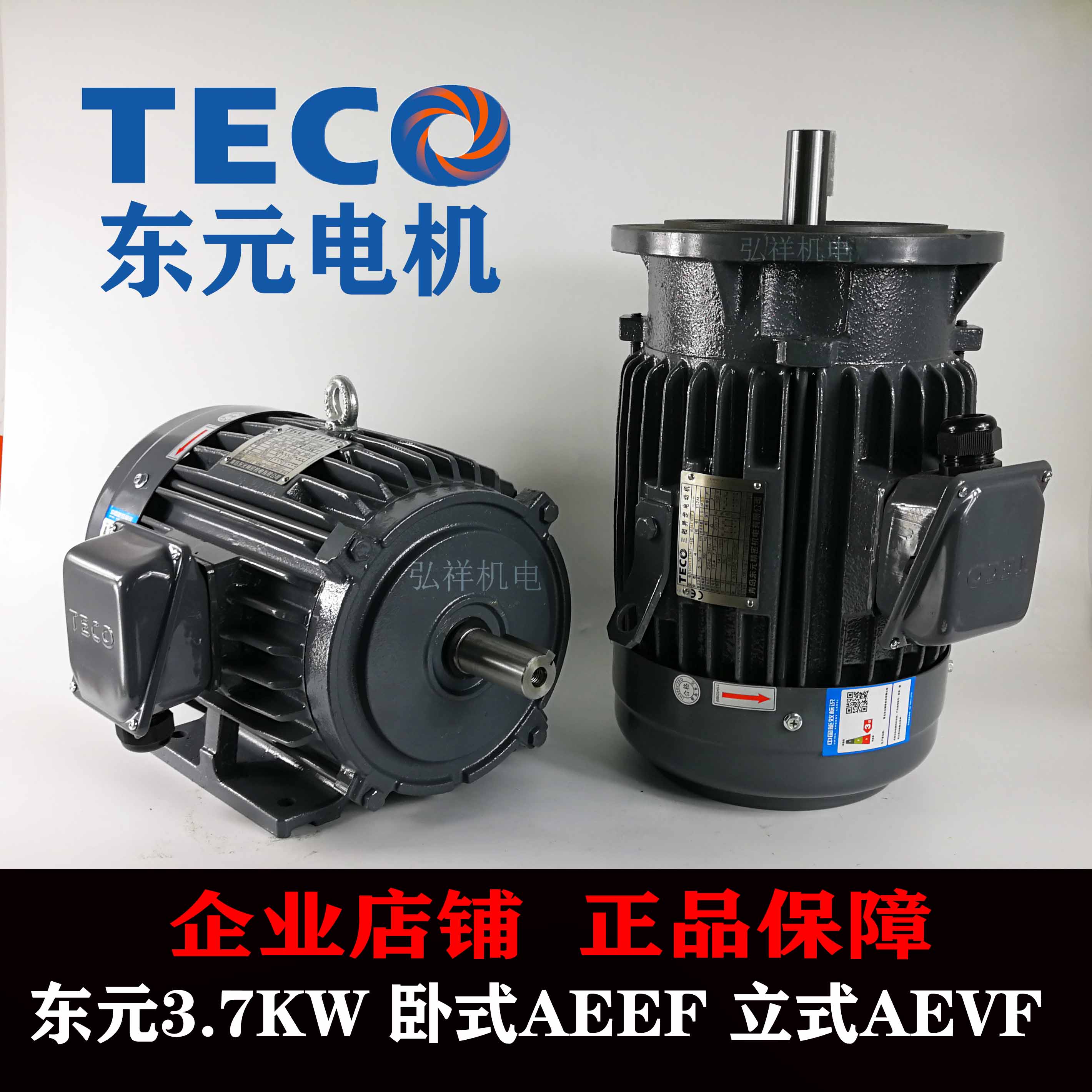 TECO Electric 3.7KW 5HP Brake Motor 3700W Brake Motor TEGH112M AEEF AEVF