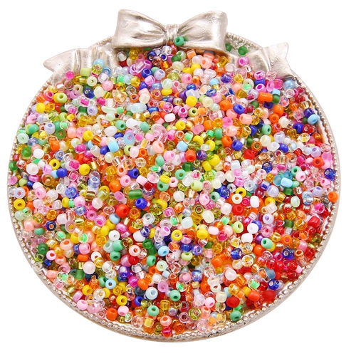 Стеклянные бусины ручной работы, плетеный браслет, ожерелье, китайская шпилька с кисточками, 3mm