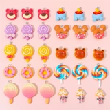 Мультяшный динозавр, подвеска ручной работы, ожерелье и серьги, аксессуар, брелок, «сделай сам»