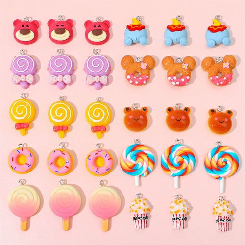 Мультяшный динозавр, подвеска ручной работы, ожерелье и серьги, аксессуар, брелок, «сделай сам»