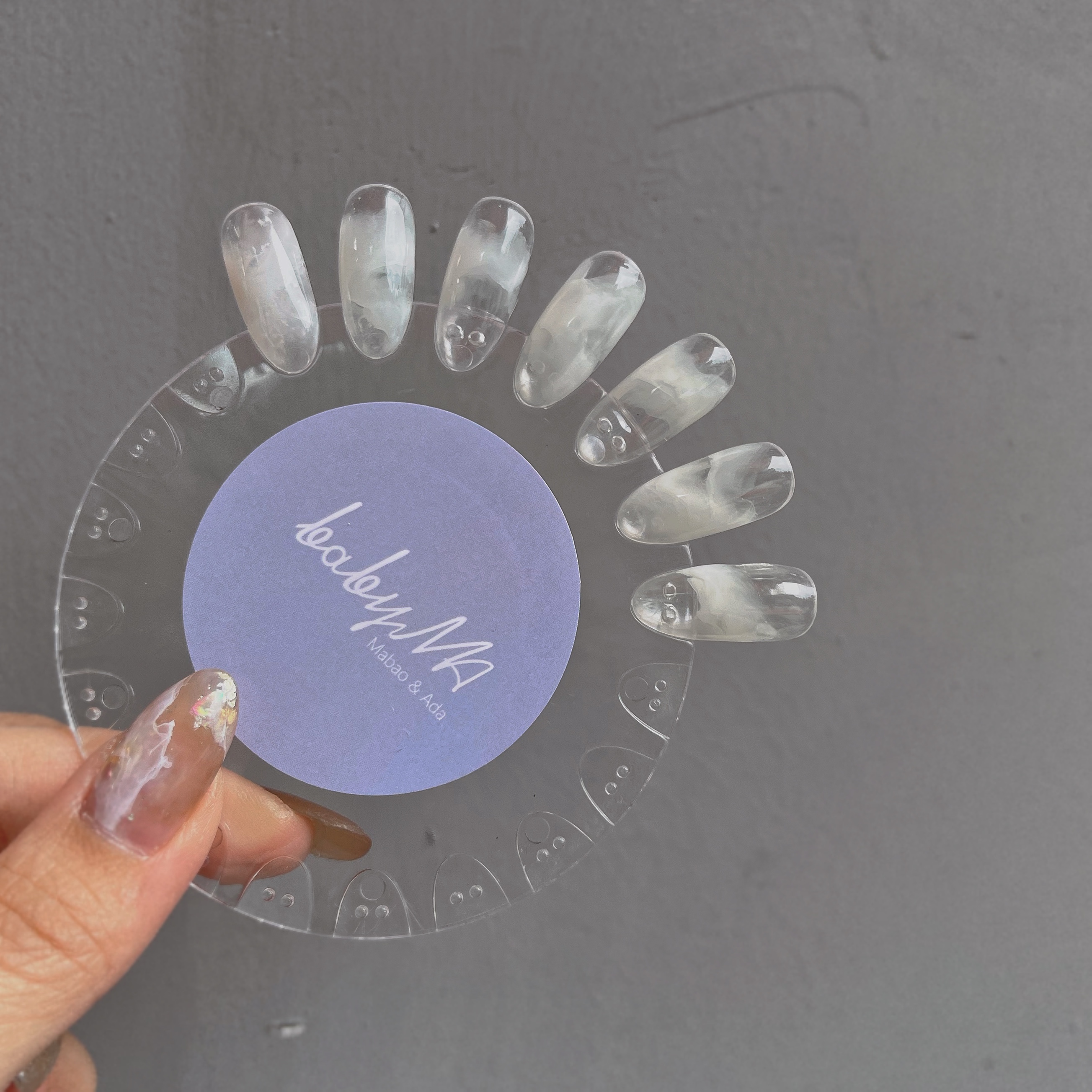 (Ma Baomei A) babyma color glue 003 fainting and trump egg white color Marble white