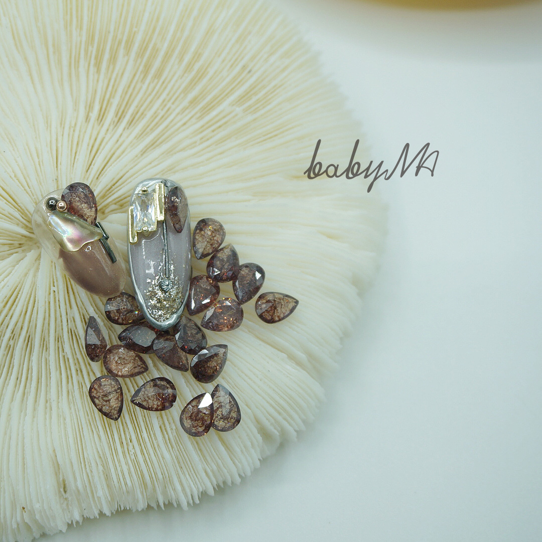 (Ma Bao nail art) babyma August new product BM111~113 glass crack point bottom water drop drill