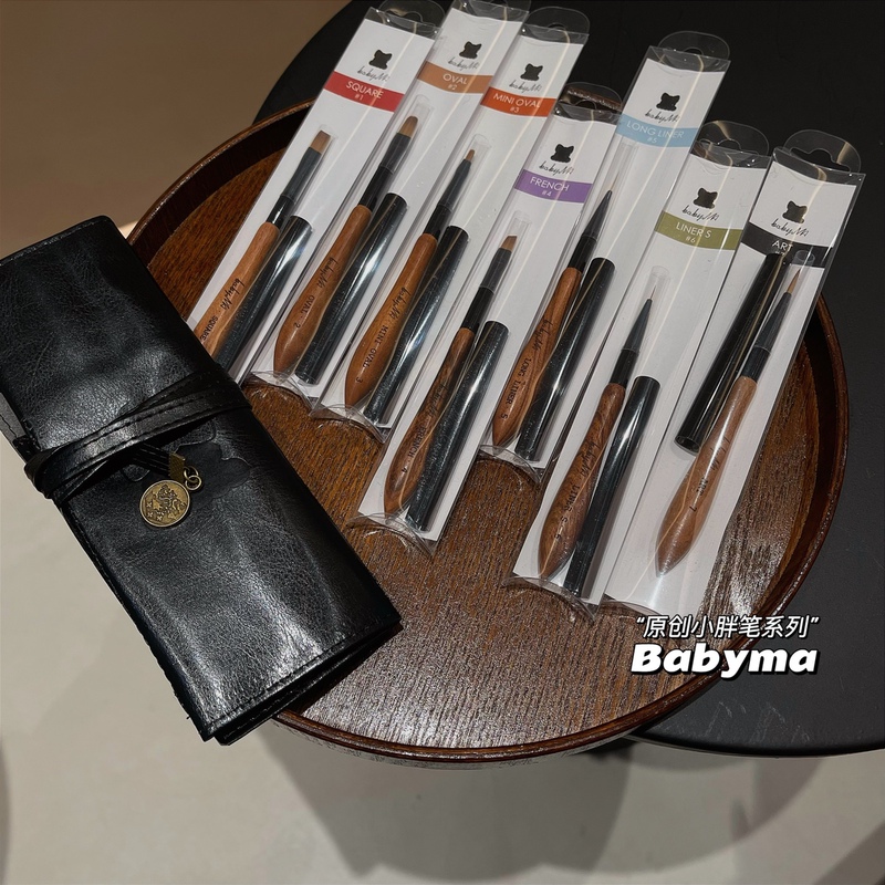【Ma Bao Nail Art】Babyma Uv Gel Pen, Painting Pen, Round Tip Pen, Line Drawing Pen, Flat Tip, Includes Pen Cap