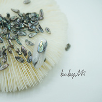 (Ma Bao Nail) babyma December new nail jewelry illusion illusion irregular pearl stone 135