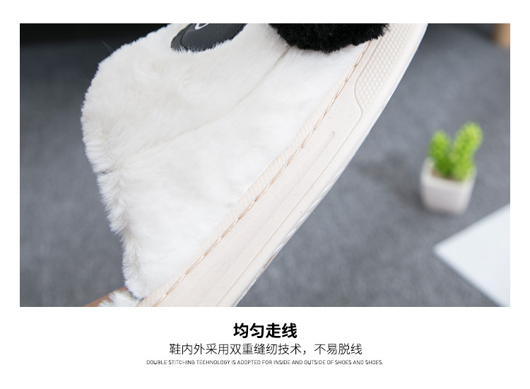 House Tokang 2018 mới đôi dép cotton trong nhà chống trượt mùa đông ấm áp cá tính xu hướng dễ thương một nam và một nữ dép nam quai ngang