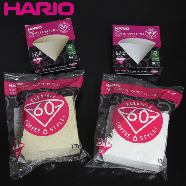 Hario Japan imported coffee filter paper Hand brewed coffee V60 drip coffee filter paper VCF-01 02