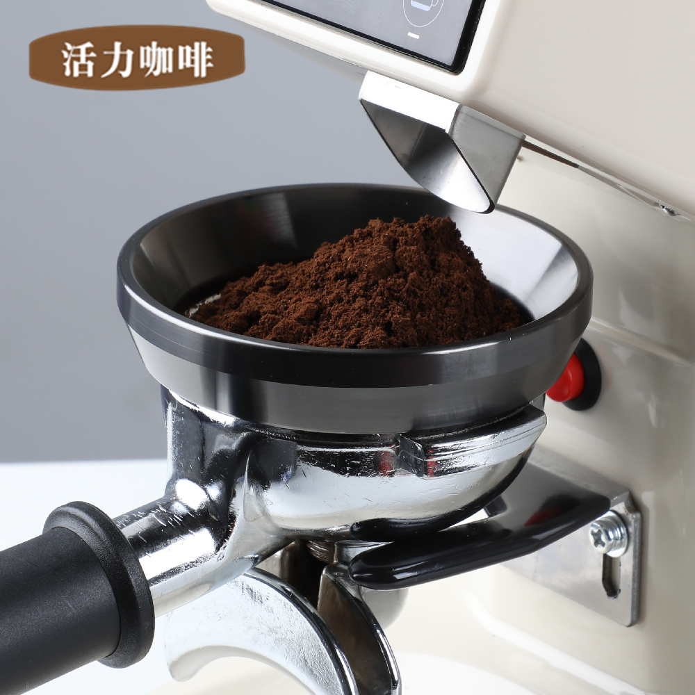Italian Type Grinding Machine Powder Collector Stainless Steel Blazer Coffee Machine Anti-Fly Powder Magnetic Suction Dosing Ring 51 58mm
