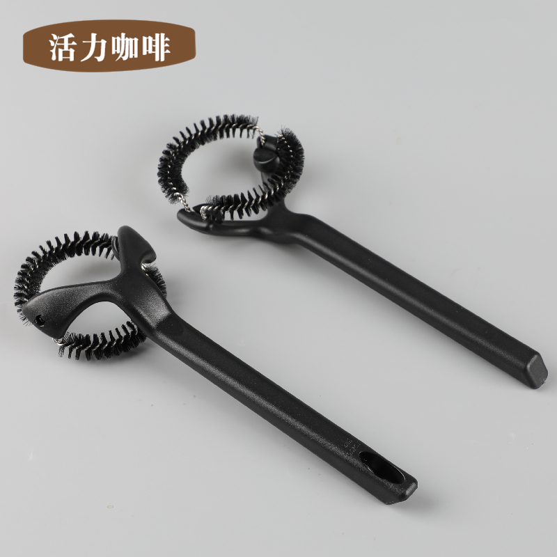 Italian Coffee Machine Round Head Cleaning Brush 51 58MM Universal handpiece Brushed and boiled head rubber cleaning plastic hairbrushes