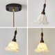 French-Style Staircase Light with Lily of the Valley Flowers, Rotating Chandelier, American Retro Villa, High-End Lobby Lighting