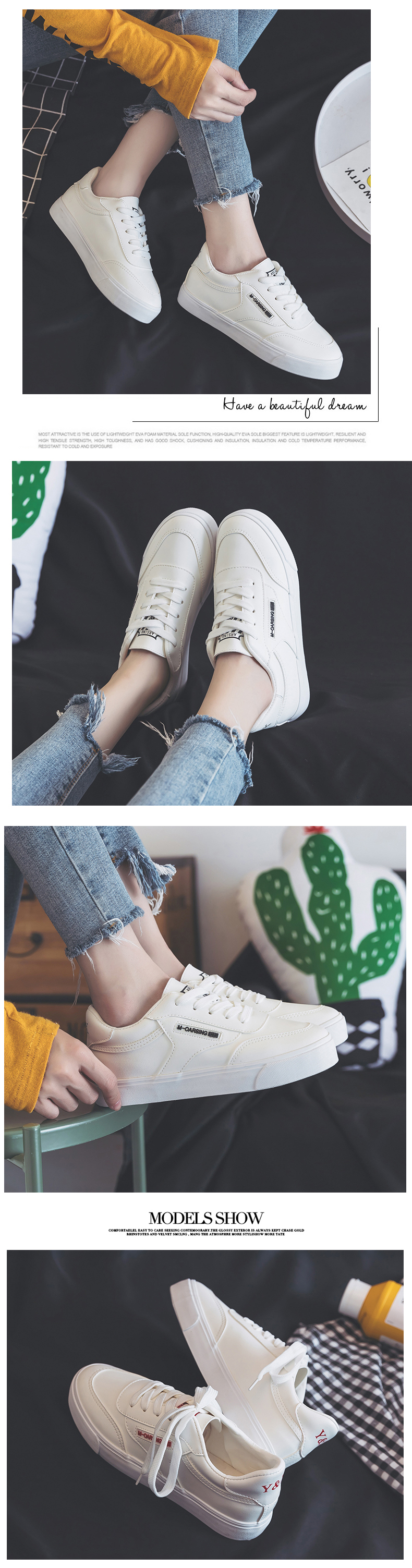 2018 mùa thu mới giày trắng nữ giày vải phiên bản Hàn Quốc của sinh viên hoang dã Harajuku ulzzang giày trắng giầy lv nữ