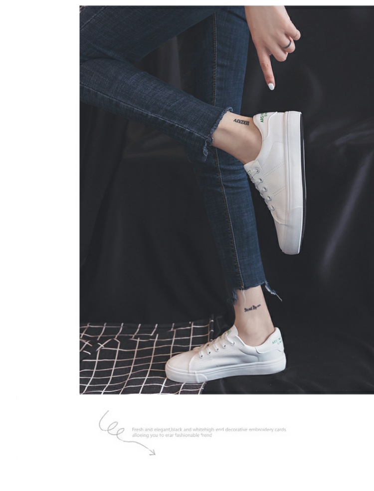 2018 mùa đông mới giày da trắng giày vải nữ sinh viên ulzzang phiên bản Hàn Quốc của giày hoang dã giày thể thao nữ 2021
