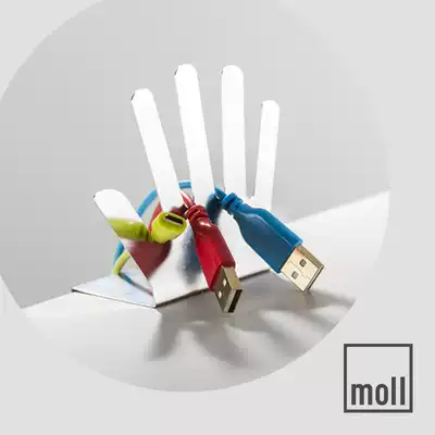 German Moore moll cute little hand extension cable data cable storage metal practical simple accessories
