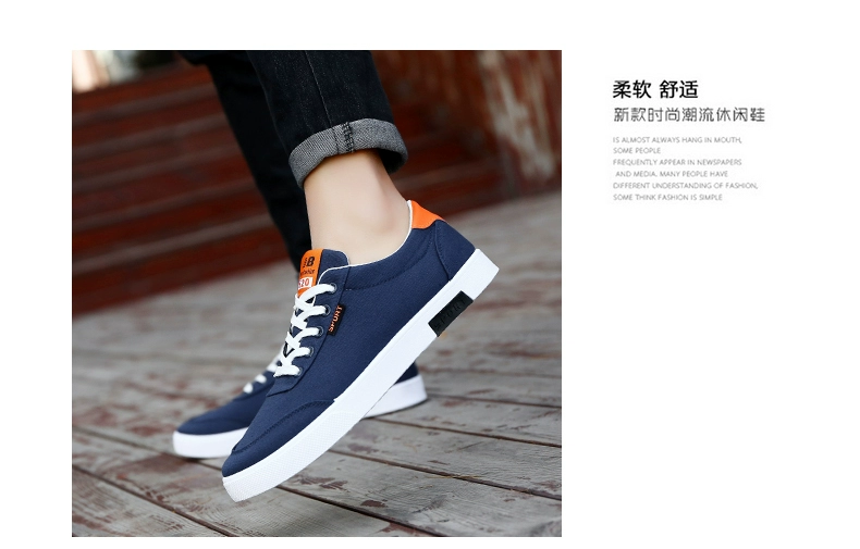 Mùa hè mới giày vải nam thấp để giúp giày công sở thoáng khí giày nam thời trang cũ giày vải Bắc Kinh giày thủy triều - Giày thấp