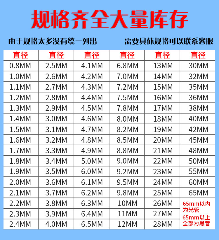 Stainless Steel Rod 304 Solid Steel Rod Light Round Stainless Steel Round Rod Black Rod Straight Strip Steel Reinforcement Zero Cut Machining