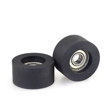 608zz coated adhesive polyurethane guide wheels coated flat rollers mute PU sports instruments accessories pulleys 8 * 35 * 18