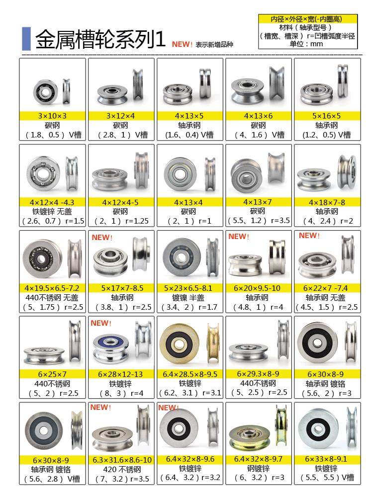 Metal wire rope U groove inner diameter 34 6 8 10 12 15 20 20 wheel roller unwinding guide wheel stainless steel