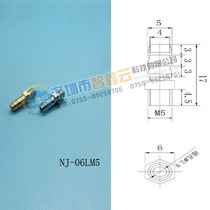 Manipulator accessories clamp small gas nozzle copper quick joint PTF06M5 three-section small insert core M5 gas nozzle choke plug