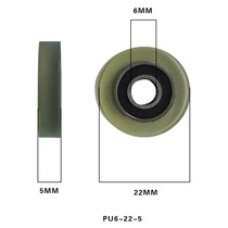696 wrapping rubber bearing pulley rubber wheel roller sub-cashbox bearing inner 6 fixed pulley drawers pulley hardware 6 * 22 * 5