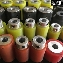 Flat wire cutting machine rubber wheel computer exfoliating machine wire wheel aluminium core coated rubber roller pulley guide wheel guide wheel mesh signet