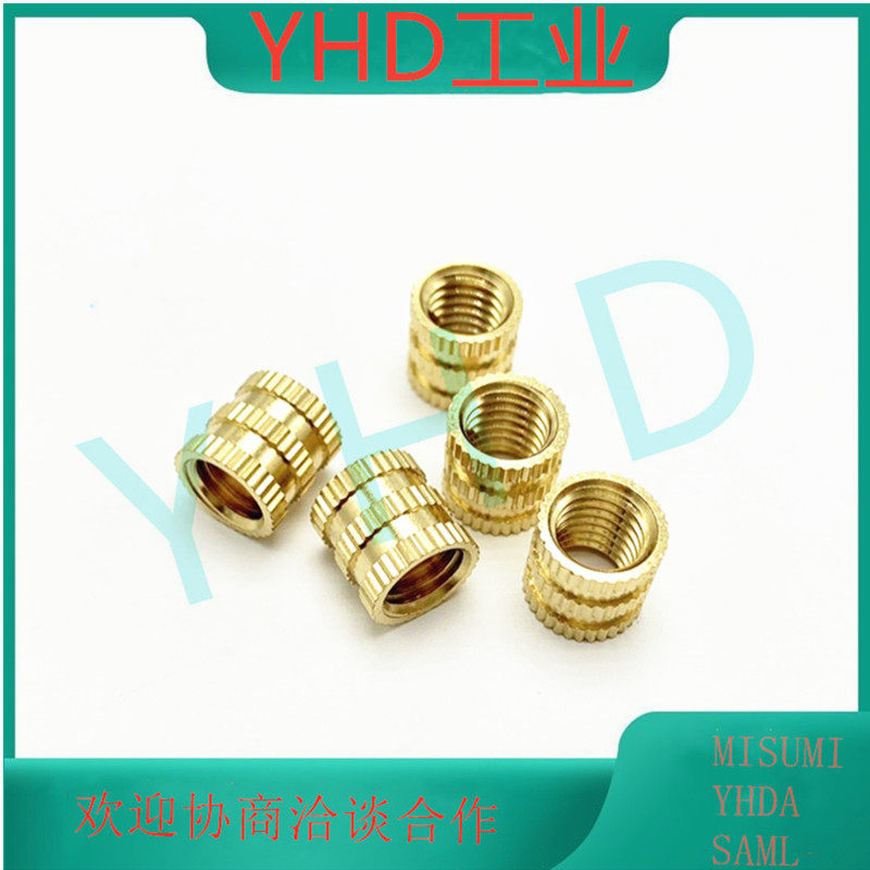 M4M5M6 injection moulded copper nut pre-embedded with hot-melt double-pass roller cooper flowers mother-Taobao