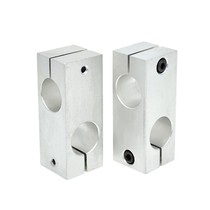 Cross-piece connecting piece optical axis two-hole co-diameter locking fixed piece aluminum vertical optical axis clamp holder holder 5-32mm