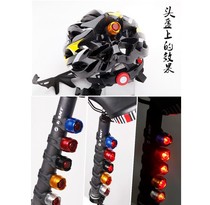 Aluminum alloy mountain bike gem Rear taillight Bicycle frog light Warning light Monocular helmet light Riding equipment