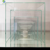 45 degree splicing glass display box jewelry counter ornaments antique exhibits super white high-end collection dust cover customization